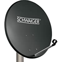 SCHWAIGER -135- Antena satelital | antena satelital con brazo de soporte LNB y montaje en el mástil | antena satelital…